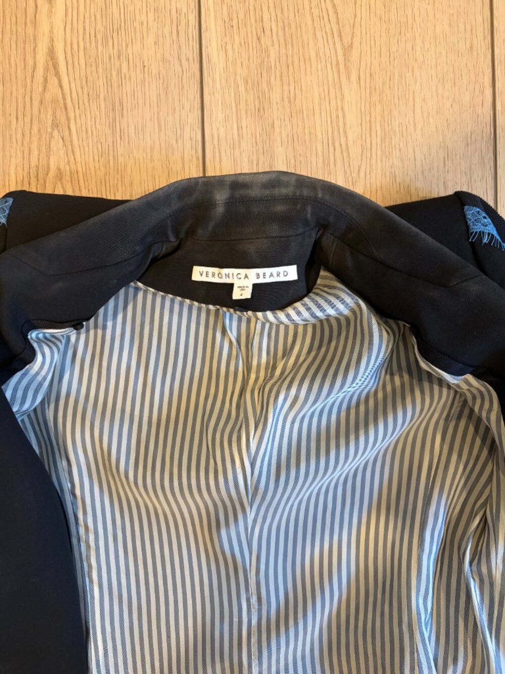 Veronica Beard Damari lace stripe blazer size 4 - Picture 5 of 8